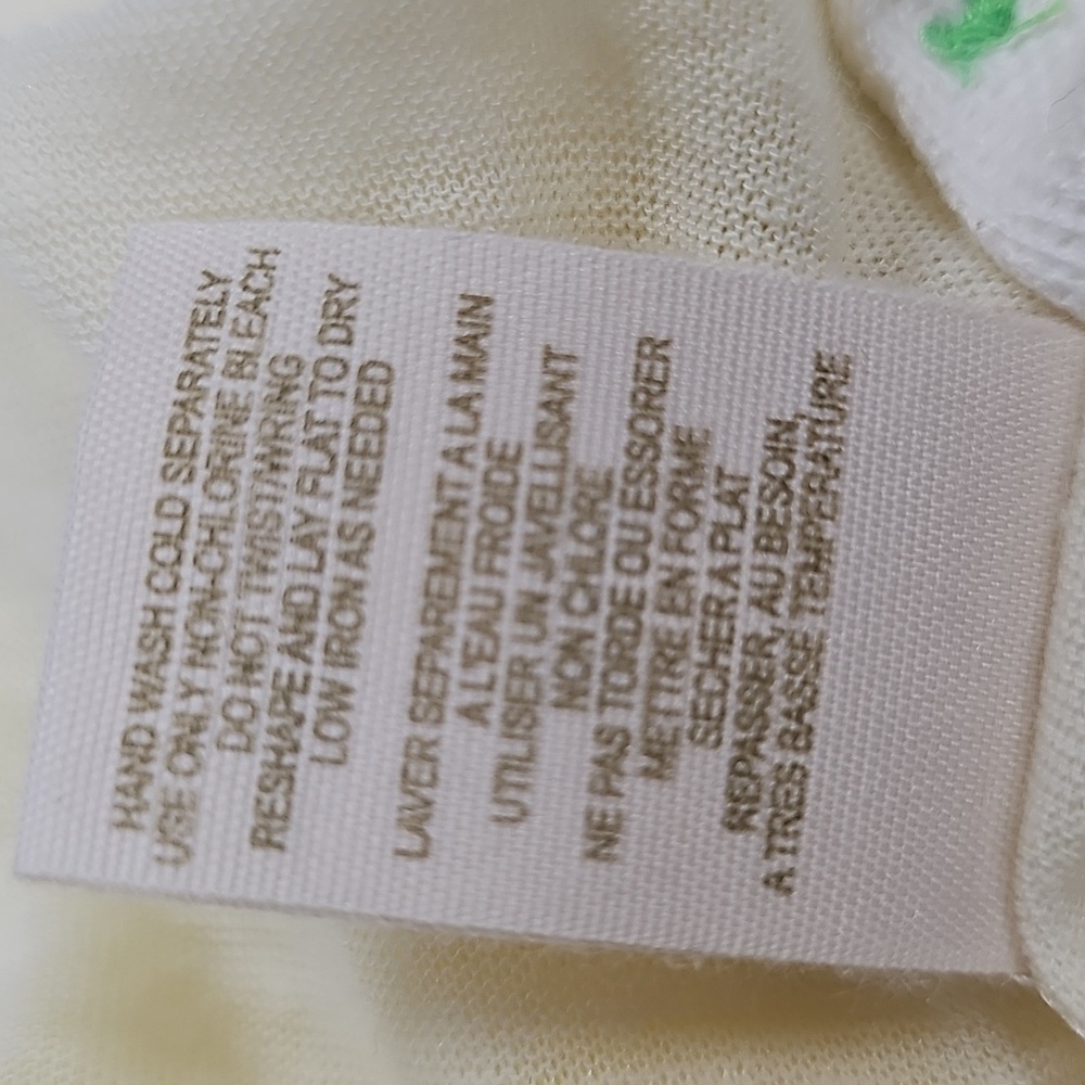 Vintage 2000's Free People Tank Top, Cream Yellow Floral, Size Medium NEW - Picture 7 of 10